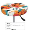Round Velvet Stool Seat Cover with Pet Face Pattern view 3