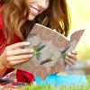 SEANATIVE Book Covers with Boho Hummingbird Print, Stretchable and Reusable, for Hardcover Textbooks up to 9 x 11 in view 3
