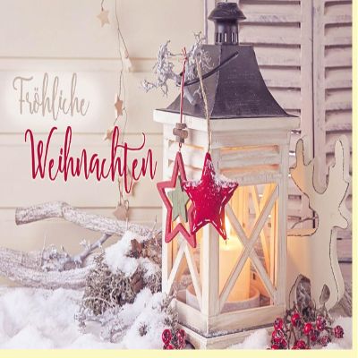 Scorpio Festive Christmas Greeting Card – Elegant Candle, Wooden House and Star Design – with Envelope