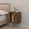 Wall-Mounted Nightstand, Brown Oak Look, 50 x 30 x 47 cm view 3