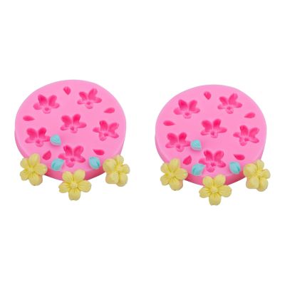 HIRAIDAI Silicone Fondant Cake Molds, 2-Piece Flower Petal Drop Set