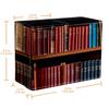 Desk Pen Holder, Black Wood Bookshelf Pencil Cup view 3