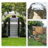 Sturdy 19 mm Galvanized Metal Garden Arbor with Base, White, 120 × 220 cm view 2