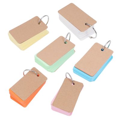 EXCEART 6-Pack Small Blank Ring-Bound Notebooks, Multicolor