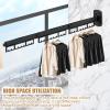Wall-Mounted Foldable Clothes Rack, 540° Swivel view 2