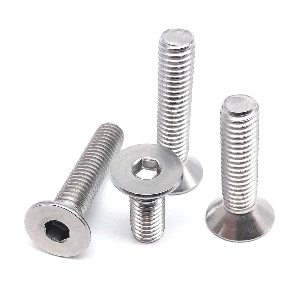 5/10/50 pcs M1.6 M2 M2.5 M3 M4 M5 M6 M8 304 A2 Stainless Steel DIN 7991 Hex Socket Countersunk Screws (12 mm, M1.6, 50 pcs)
