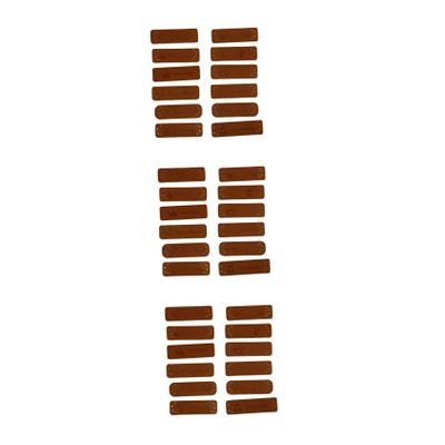 Operitacx 9-Pack PU Leather Labels with Holes, Assorted Colors