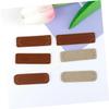 Operitacx 9-Pack PU Leather Labels with Holes, Assorted Colors view 3
