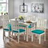 4-Piece Velvet Dining Chair Seat Covers, Dark Brown view 2