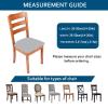 4-Piece Velvet Dining Chair Seat Covers, Dark Brown view 3