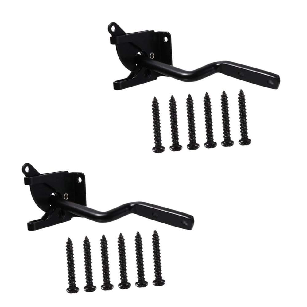 HEMOTON 2-Pack Iron Gravity Gate Latches, Self-Locking