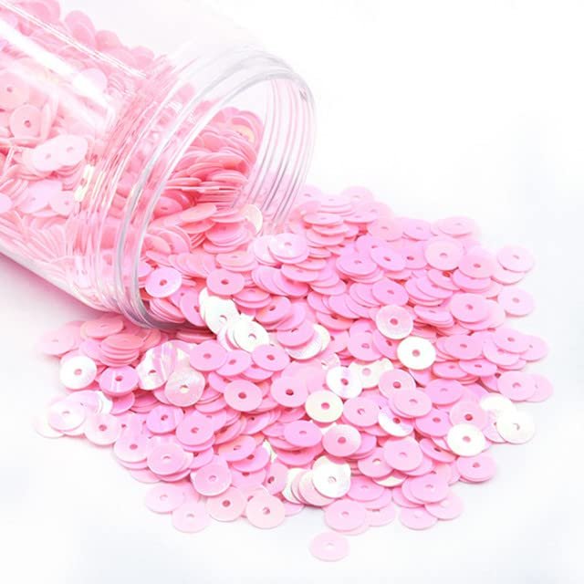 3 mm AB Pink Flat Round Sequins, 10 g/Bag, Approx. 3,000 Pieces