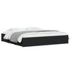 vidaXL Black Bed Frame with Drawers 200 x 200 cm Engineered Wood view 1