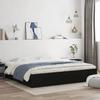 vidaXL Black Bed Frame with Drawers 200 x 200 cm Engineered Wood view 2