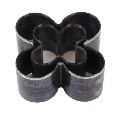 2-Piece Flower Leather Punch Die Set, Alloy Steel, Sharp, 4-Petal Flower Shape