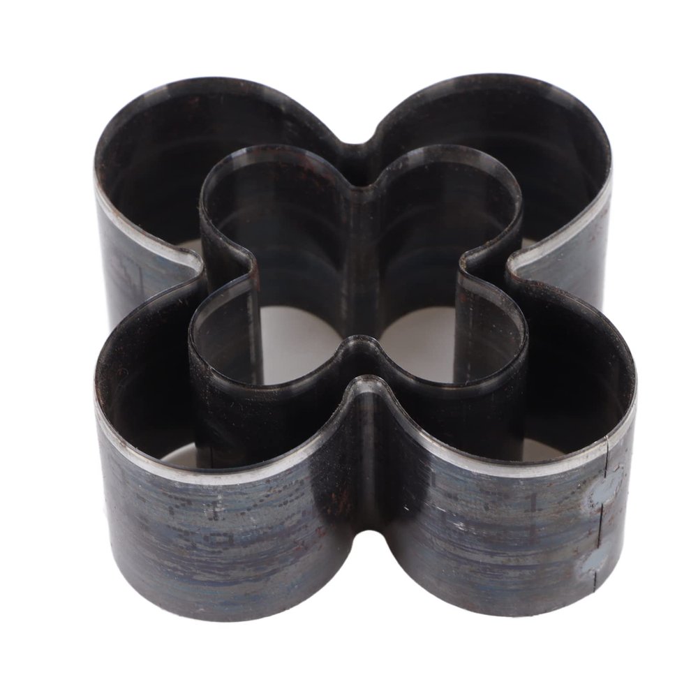 2-Piece Flower Leather Punch Die Set, Alloy Steel, Sharp, 4-Petal Flower Shape
