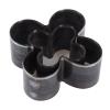 2-Piece Flower Leather Punch Die Set, Alloy Steel, Sharp, 4-Petal Flower Shape view 2