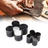 2-Piece Flower Leather Punch Die Set, Alloy Steel, Sharp, 4-Petal Flower Shape view 3