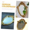 DOITOOL Embossed Metal Wall Mirror, Decorative Hanging Mirror, 23 x 30 cm, for Bedroom, Living Room and Bathroom view 2