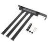 Rotating Aluminum Towel Rack, Folding, Wall-Mounted, Black view 1