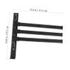 Rotating Aluminum Towel Rack, Folding, Wall-Mounted, Black view 2