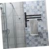 Rotating Aluminum Towel Rack, Folding, Wall-Mounted, Black view 3