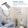 Rotating Aluminum Towel Rack, Folding, Wall-Mounted, Black view 4