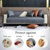 HonunG Faux Leather Sofa Cover, Dark Gray, 110 x 160 cm view 3