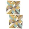 UKCOCO 2-Piece Set of Square PVC Table Stickers view 1