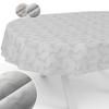Kate Floral Leaves Oval Tablecloth, Silver, 280 x 140 cm view 1