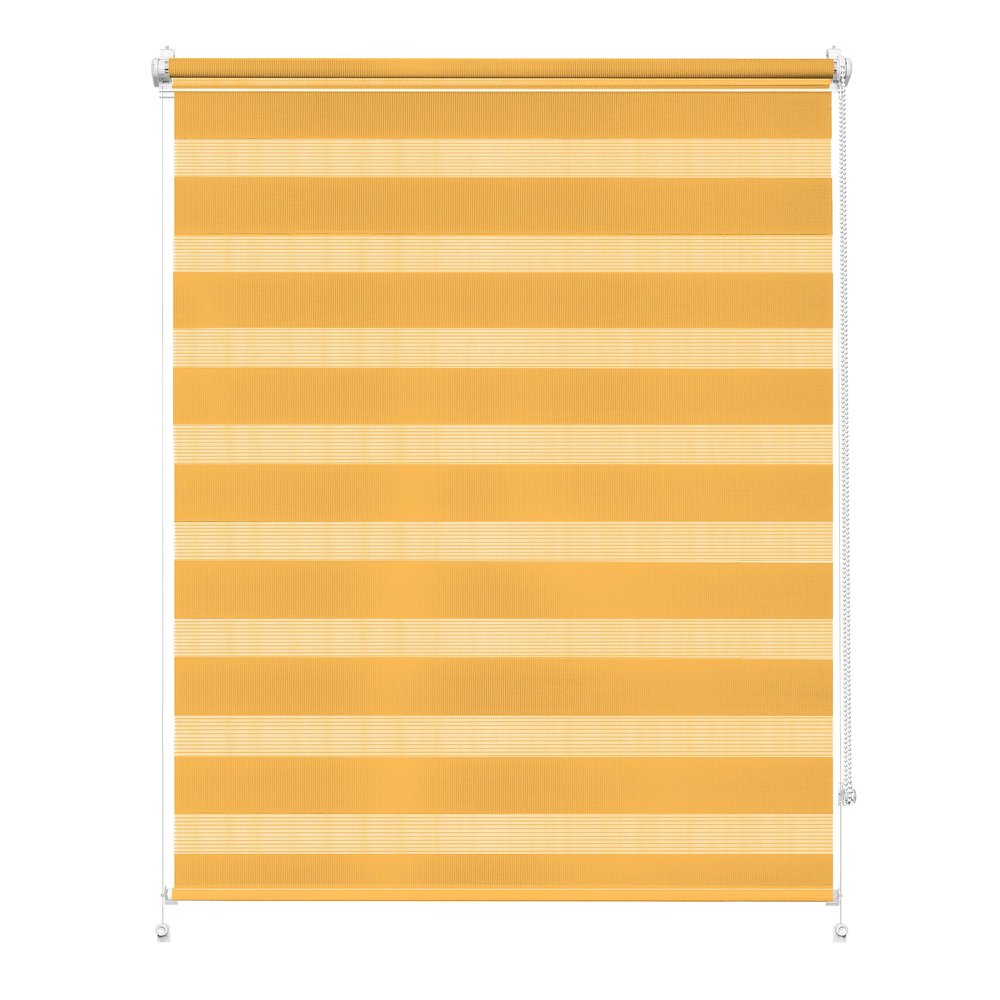 Rettika Sunny Double Roller Blind, No-Drill Clip-On, 135 × 150 cm