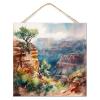 Grand Canyon National Park Wooden Sign, Primitive Decor, Modern Mountain Landscape, Decorative Indoor Wood Sign, Mantel, 30.5 x 30.5 cm view 1