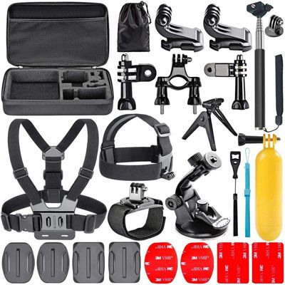 Navitech 18-in-1 Action Camera Accessory Set with EVA Case - Compatible with AKASO V50 X Action Camera