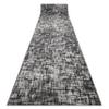 rugsx Silver Fasti Grid Runner Rug, Gray, 100 x 270 cm view 1