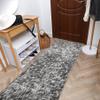 rugsx Silver Fasti Grid Runner Rug, Gray, 100 x 270 cm view 4