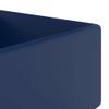 Square Bathroom Sink Overflow, Matte Dark Blue, 41 x 41 cm, Ceramic Hardware view 4