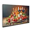 islandburner Kitchen Canvas Print – Gourmet Supper with Select Cheeses and Wines view 1
