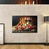 islandburner Kitchen Canvas Print – Gourmet Supper with Select Cheeses and Wines view 2