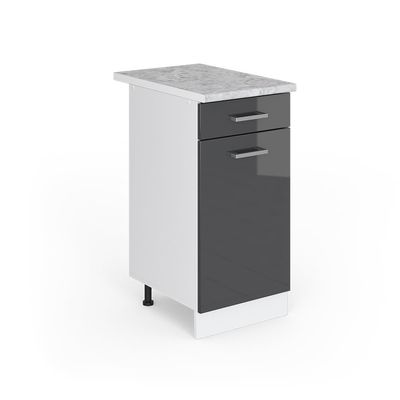 Vicco R-Line Base Cabinet, Anthracite High-Gloss, 40 cm