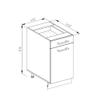 Vicco R-Line Base Cabinet, Anthracite High-Gloss, 40 cm view 3