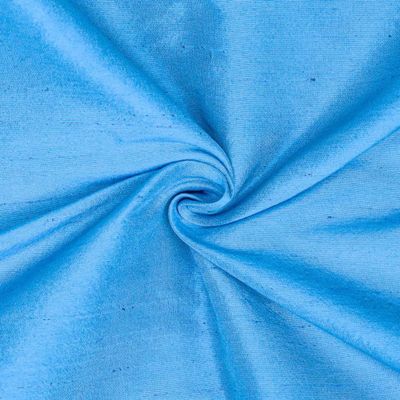 Fabric Mart Direct Blue Synthetic Silk Fabric by the Meter, 111 cm/44 in Wide, Iridescent Fabric for Bridal Dresses