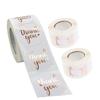 EXCEART 3-Roll Thank-You Sticker Set, Round Self-Adhesive Stickers, 1 in. Diameter view 1