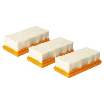 vhbw 3x Flat Pleated Filters Compatible with Flex VCE 44 M AC Vacuum Cleaner