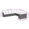 vidaXL 10-Piece Garden Sofa Set with Cushions Black Poly Rattan view 3