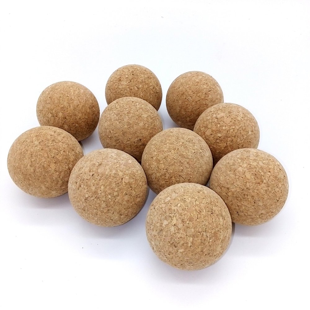 Iberia Cork Wine & Champagne Corks – 10 Pressed Cork Balls, 45 mm