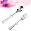 Zerodeko 2-Piece Heart-Shaped Stainless Steel Cutlery Set view 2