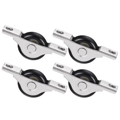 Black Nylon and Metal Sliding Door Rollers, 30 mm, 4-Pack