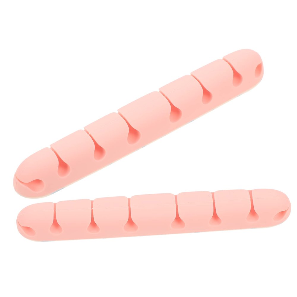 UPKOCH 2-Pack 8-Slot Silicone Cable Organizers, Pink