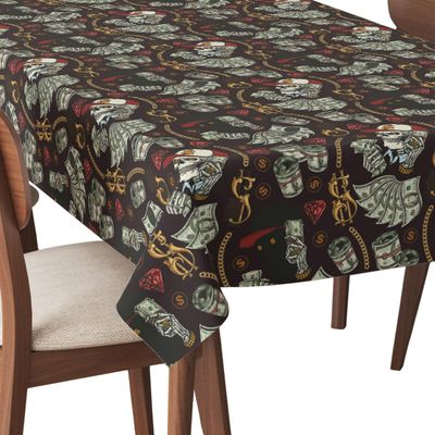 HEKO PANELS Washable Tablecloth, Gangsta Skull, 140 x 200 cm