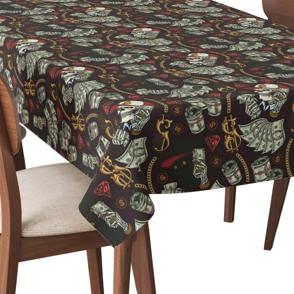 HEKO PANELS Washable Tablecloth, Gangsta Skull, 140 x 200 cm